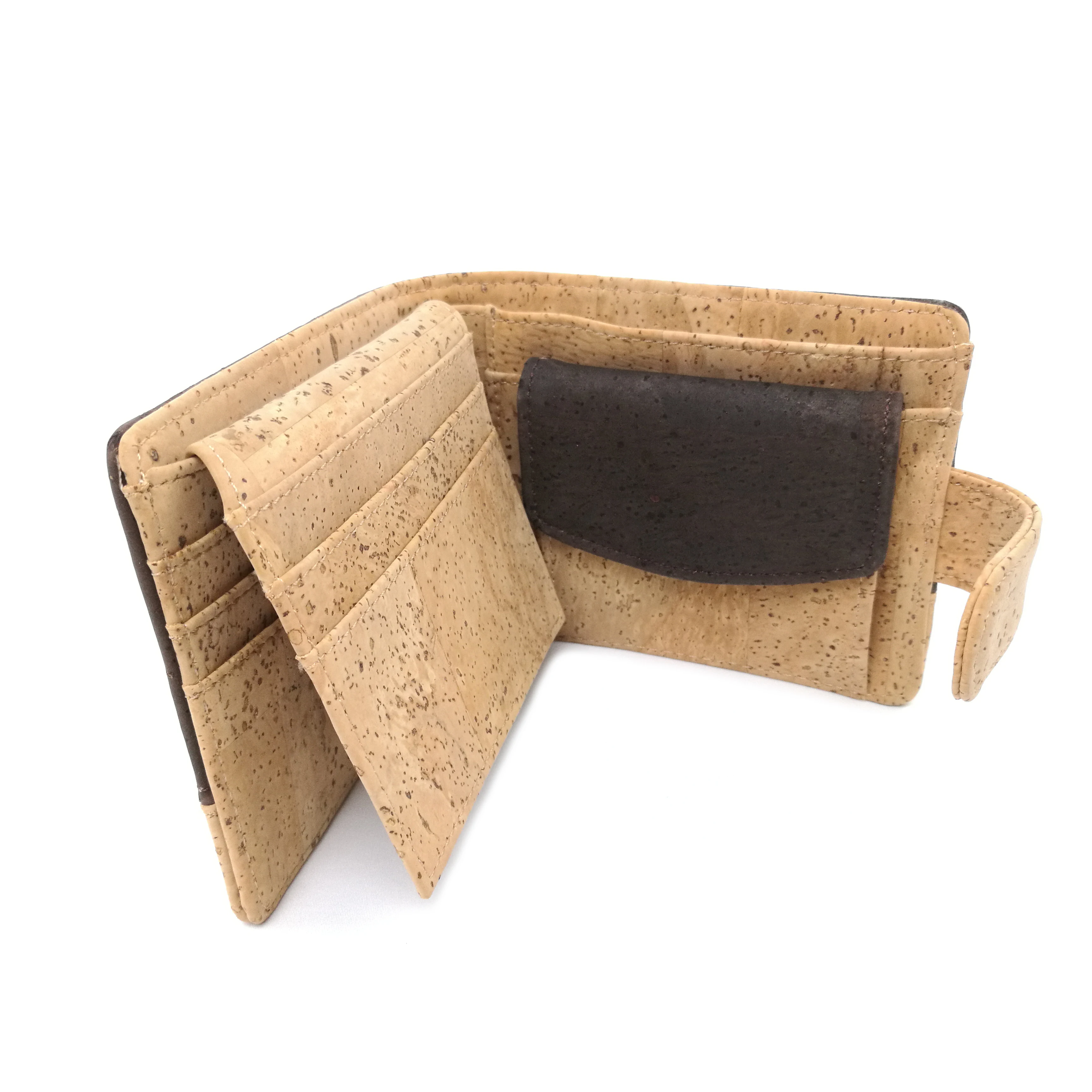 소박한 남성 코르크 지갑, 친환경 코르크 카드 지갑, 바이폴드 - AliExpress