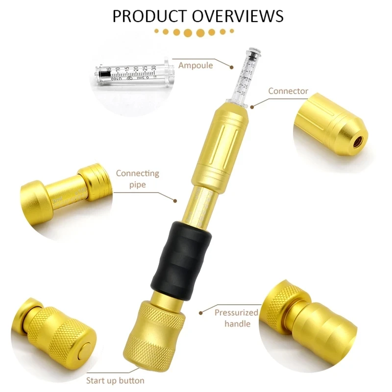 0.3ML Injection Pen Lip Injection Hyaluronic Acid Gun Kybella High-pressure Atomizing Beauty Pen Wrinkle Removal