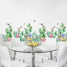 SK9290 кактус стикер на стену спальня гостиная, Library встроенный холодильник дверь и окно фоновое Украшение Съемный Stic