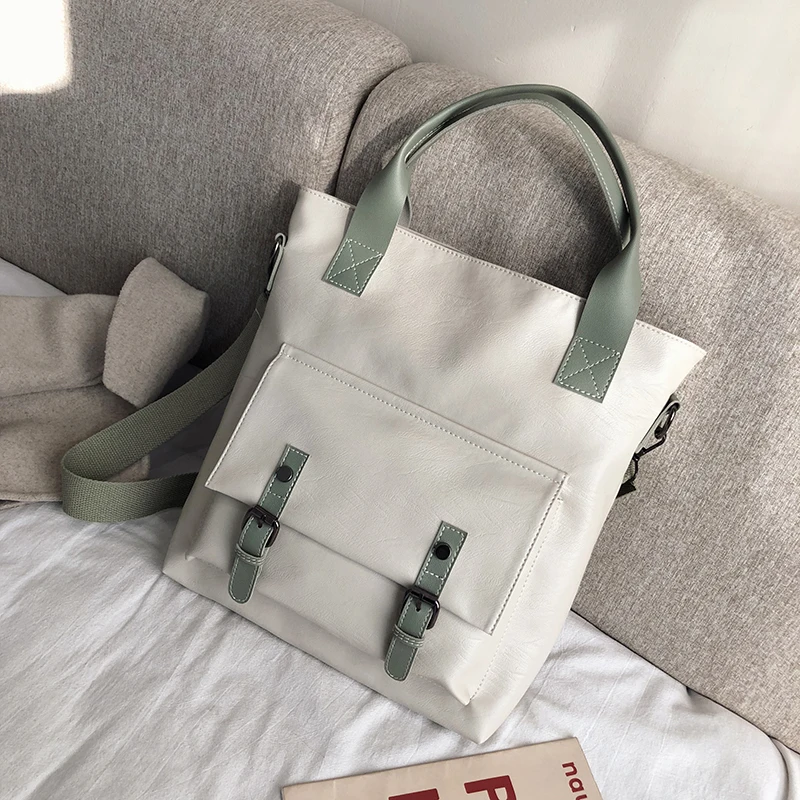 FASHION white LITTHING,, кожаная женская сумка, ретро, Европейский, американский стиль, сумки с тиснением, сумка на плечо, большая Вместительная женская сумка - Цвет: FASHION white