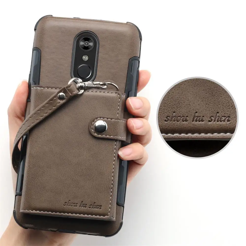Роскошный чехол-бумажник из искусственной кожи в стиле ретро для LG Q7/Q7+/Q7 Aipha V30 Q Stylo4/Q, стилус, держатель для карт, откидной Чехол s
