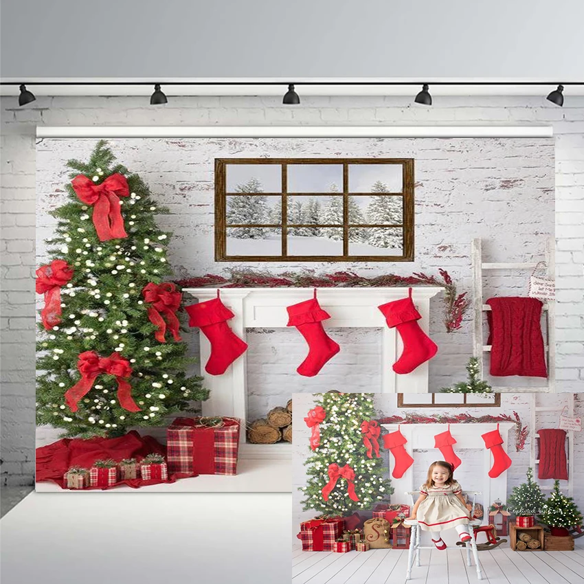 Фон для фотосъемки счастливый фермерский Рождественский фон праздничное