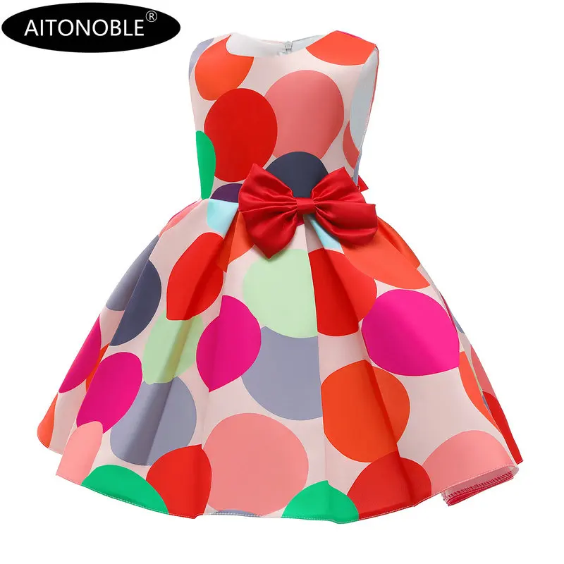 Aitonoble Summer New Costume Gilrs Dress Girl's Dress Princess KidsSkirt Cosplay For Girls With a Gift Bag