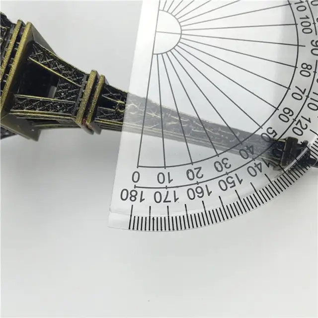 0-180 gradi metallo ottone rame goniometro forniture scolastiche per  ufficio misurazione strumento di disegno forniture educative scolastiche  per la matematica