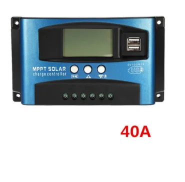 30-100A регулятор MPPT солнечной панели Контроллер заряда 12 V/24 V Авто отслеживания фокуса