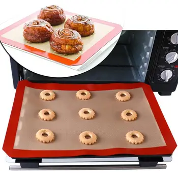

Silicone Baking Mat Pad Non-stick Baking Sheet Glass Fiber Rolling Dough Mat For Cake Cookie Macaron Kitchen Tools