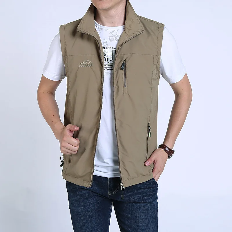 

Men Waistcoat Outdoor Fishing Photography Vest Spring And Autumn Thin Waistcoat Coat Vest Waistcoat Fashion