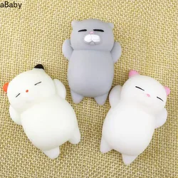 1 pçs bola anti stress mini squeeze brinquedo squishy gato bonito kawaii boneca squeeze elástico animal cura estresse mão fidget ventilação brinquedos