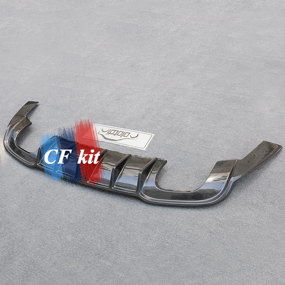 CF комплект из настоящего углеродного волокна диффузор для губ бампер со светодиодный светильник для Audi A3 спойлер M Sport задний багажник сплиттер MT автомобильный Стайлинг
