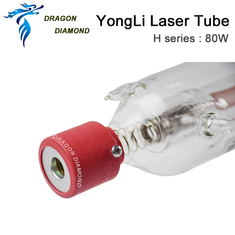 Dragon Diamond Yongli H2 Co2 лазерная трубка 80 Вт Длина металлической головки 1250 мм диаметр 60