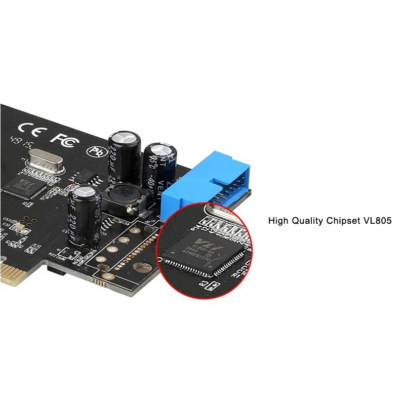 Карта расширения USB 3,0 для рабочего стола PCIE на 2 порта USB 3,0