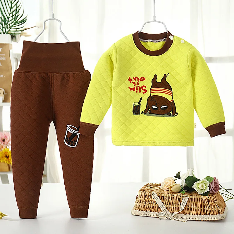 High waist 012 Puckcovi детская одежда «Человек-паук»; Детские пижамные комплект одежда для малышей набор пижам для мальчиков, 3 слоя, с завышенной талией, домашний костюм для малышей/младенцев/мальчиков костюмы - Цвет: High waist 012