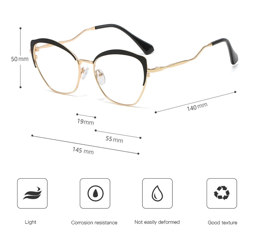45953 Ретро кошачий глаз очки оправа мужской и женский Оптический Модные компьютерные очки