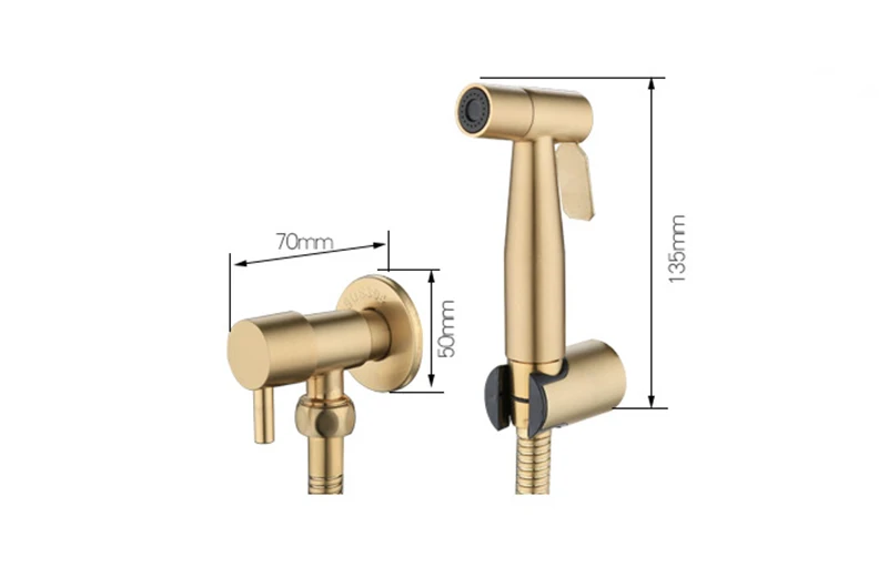 Кран для унитаза, биде, щетка, золото, одна холодная вода, туалет, угловой клапан, ручная гигиеническая насадка для душа, мойка, распылитель для домашних животных, Аэрограф, кран
