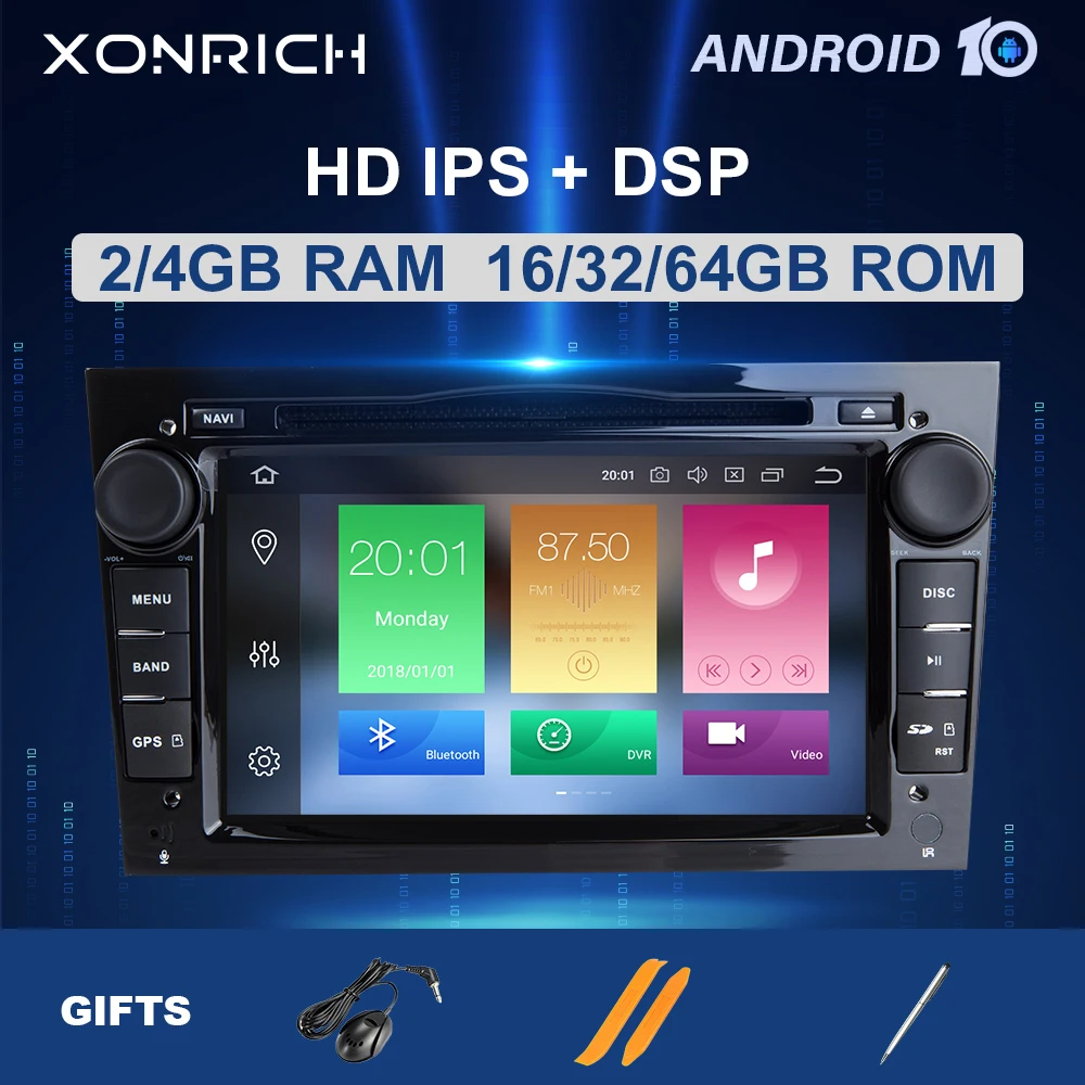 Автомагнитола IPS 2 Din с Android 10 для Opel Vectra C Vauxhall Astra HG J Zafira B Corsa D vivaro Meriva AntaraVedaDSP 4
