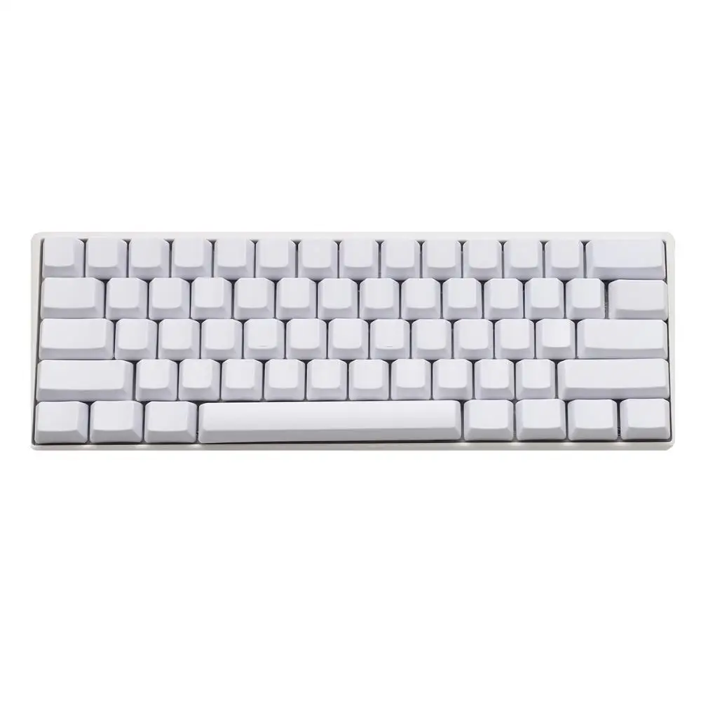 Teclado Mecânico Keycaps Branco Preto Cinza Verde em Branco Pbt Grosso Perfil Oem 62 Key Iso 61 Ansi mx Switches Keycap Apenas