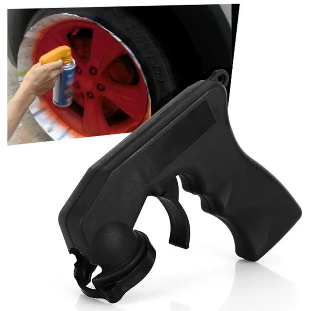 Spray Gun Adaptor Auto Polishing Paint Care Aerosol Spray Gun Handle with Full Grip Lock Car Maintenance Painting Paint Tool