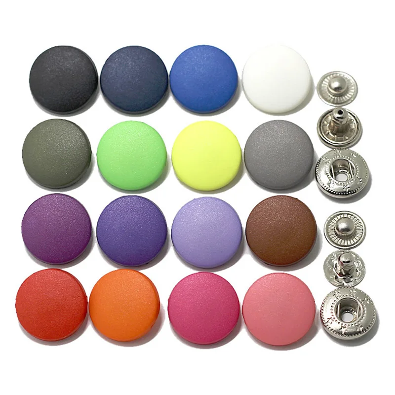 Meetee 50set 12/15/18/20/23mm Plastic Snap Buttons Round Invisible Stud Fastener Button for Uniform DIY Garment Sewing Buckle