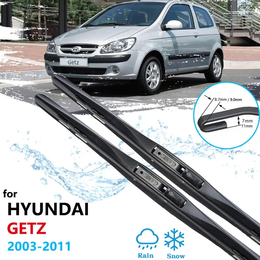 for Hyundai Getz 2003 2004 2005 2006 2007 2008 2009 2010 2011 2012 2013 Car Wiper Blade Front Windshield Wipers Accessories | Автомобили и
