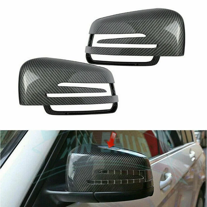 Glossy Black Left Side Door Rear view Mirror Cover Cap For W204 W212 