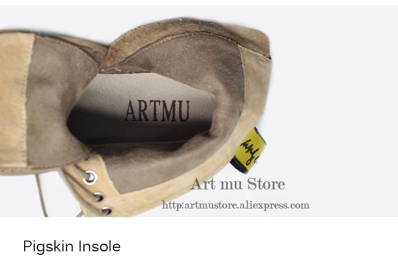 Artmu Ботинки martin в британском стиле; Новинка года; красивые женские ботинки; кожаные ботильоны; плюшевые хлопковые ботинки ручной работы; 6A836L