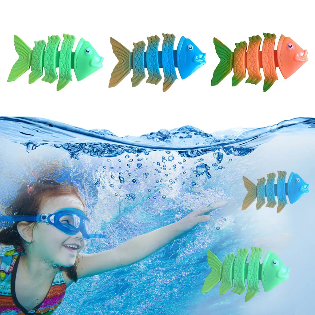 

3Pcs Robot Sensor Diving Fish Toys Underwater Swimming Pool Sink Training Diving Fish Toy Swimming Baby Bathing Toy 2019