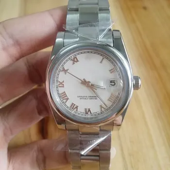 

luxury watch men wristwatch 2813 36mm automatic mechanical No battery sweeping Date JUST stainless steel watches AAA 345