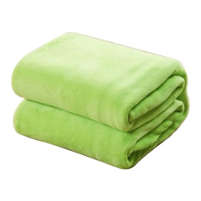 

Warm Soft Coral Fleece Blanket Solid Color Home Textile for Baby Newborn Adult 72XC