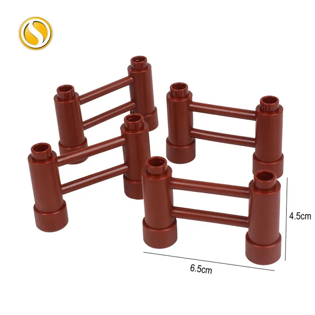 Big Building Block City Farm Architecture Accessories Fence Pillar Bridge Ladder Compatible Big Brick DIY Toys For Children Gift Combined long ladder