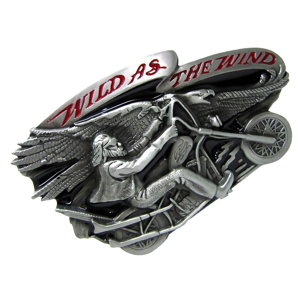  Vintage Western Belt Buckle Motorcycle Biker Metal Motor Cowboy