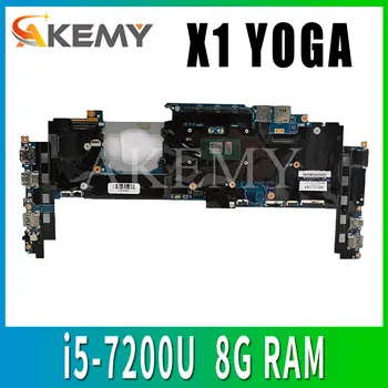 

Laptop motherboard For Lenovo Thinkpad X1 YOGA 16822-1 01YR141 Mainboard Core SR342 i5-7200U With 8G RAM DDR4 TESTED