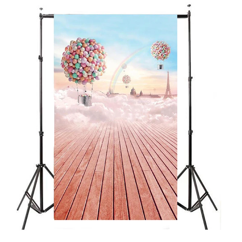 New 3x5FT Hot Air Balloon Photography Backdrop Photo Props Studio Background