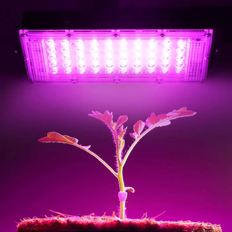 LED Grow Light 50W Full Spectrum AC 220V Plant Floodlight Greenhouse Hydroponic Spotlight