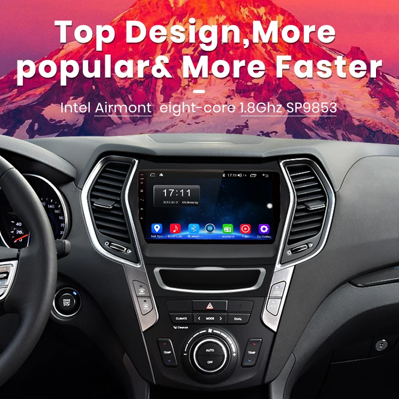 Junsun V1pro 4 + 64G Android 9 0 для hyundai Santa Fe 3 2013 2016 автомобильный Радио Мультимедиа Видео