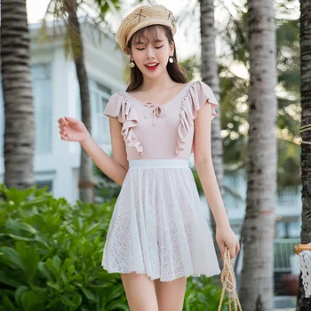 

One-Piece Swimsuits Swimwear 2019 Bathing Suit One Piece Women Onepiece Swimsuit Sexy Swim Suits Large Size Pure Hot Short Skirt