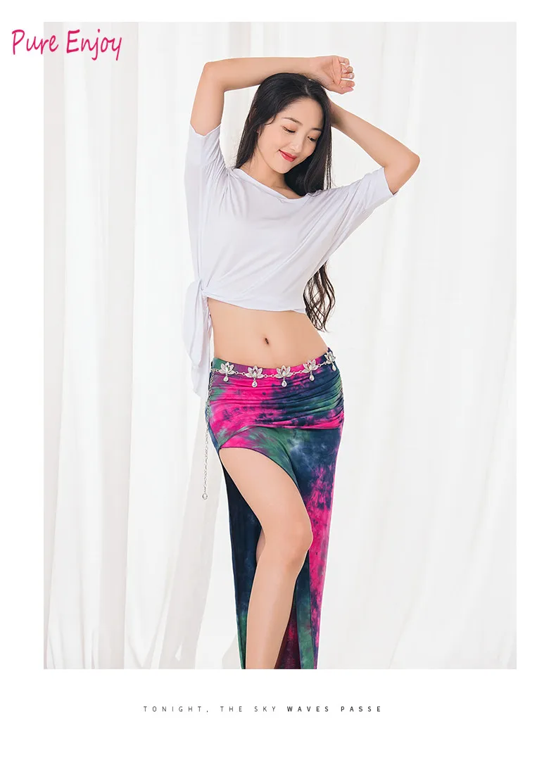 Женщины Belly Professional Модальный топ / Длинная юбка из хлопка Набор для танца живота Набор для девочек