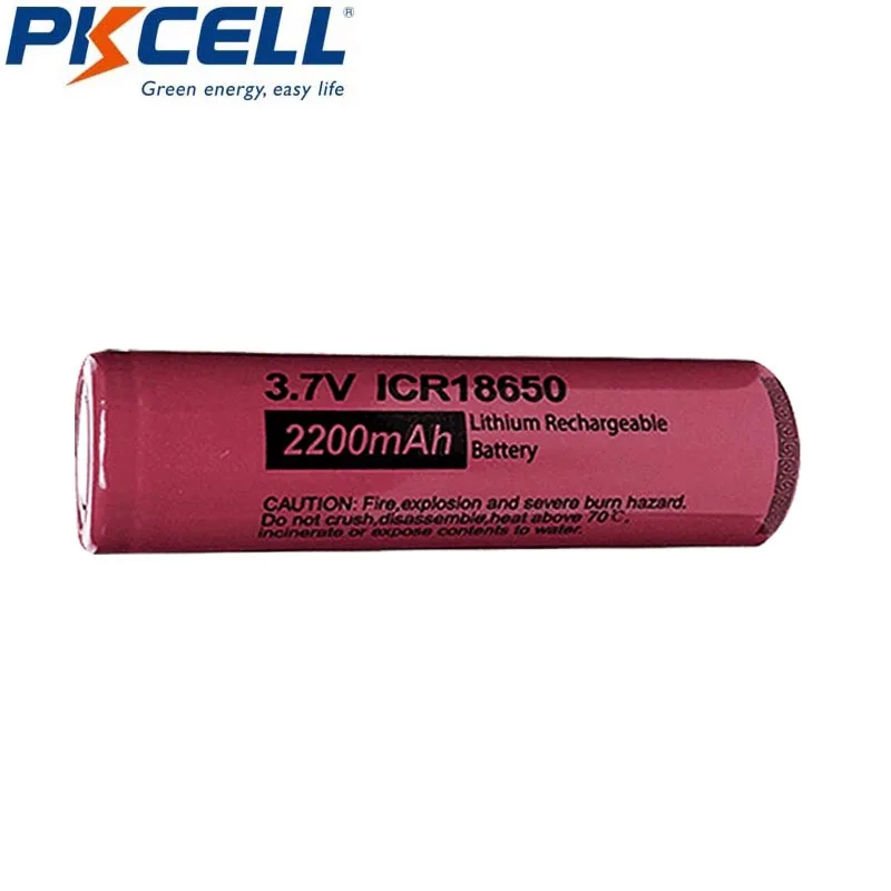 6 шт. PKCELL Bateria 18650 Батарея 3 7 V 2200mAh ICR перезаряжаемые батареи литий ионная литиевая