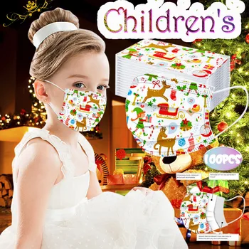 

Mascarilla 100pcs Kids Mask Children's Masks Disposable Three-layer Cartoon Printed Disposable Mask Kids Face Mask For Kids