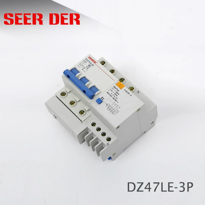 DZ47LE-63 3P 4P 6A 10A 16A 20 25 32 40 50 63A 50/60 Гц автоматический выключатель от остаточного тока