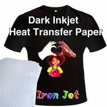 A4 light Dark Cotton Cloth DIY Iron Heat Press Print Paper T-shirt Inkjet Sublimation Printing Paper Thermal Transfer Paper
