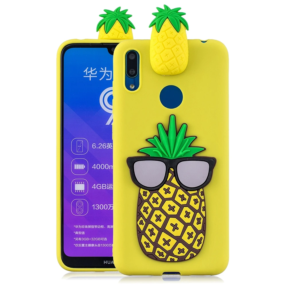 2 Honor 8S 8A 8X 3D чехол на huawei Y5 Y6 Y7 Y9 Prime чехол "сделай сам" Единорог кактус силиконовая крышка для huawei Y5 чехол для телефона - Цвет: 2
