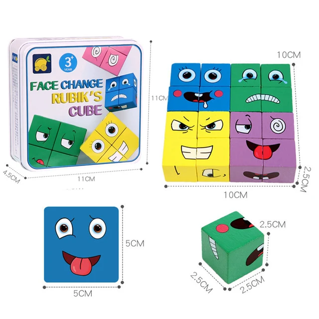 Face Expression Logic Interactive Changing Cube Table Games Educational Toy 2