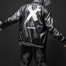 Мужская куртка из искусственной кожи, приталенное повседневное пальто, модная верхняя одежда, велосипедные худи, мужская одежда