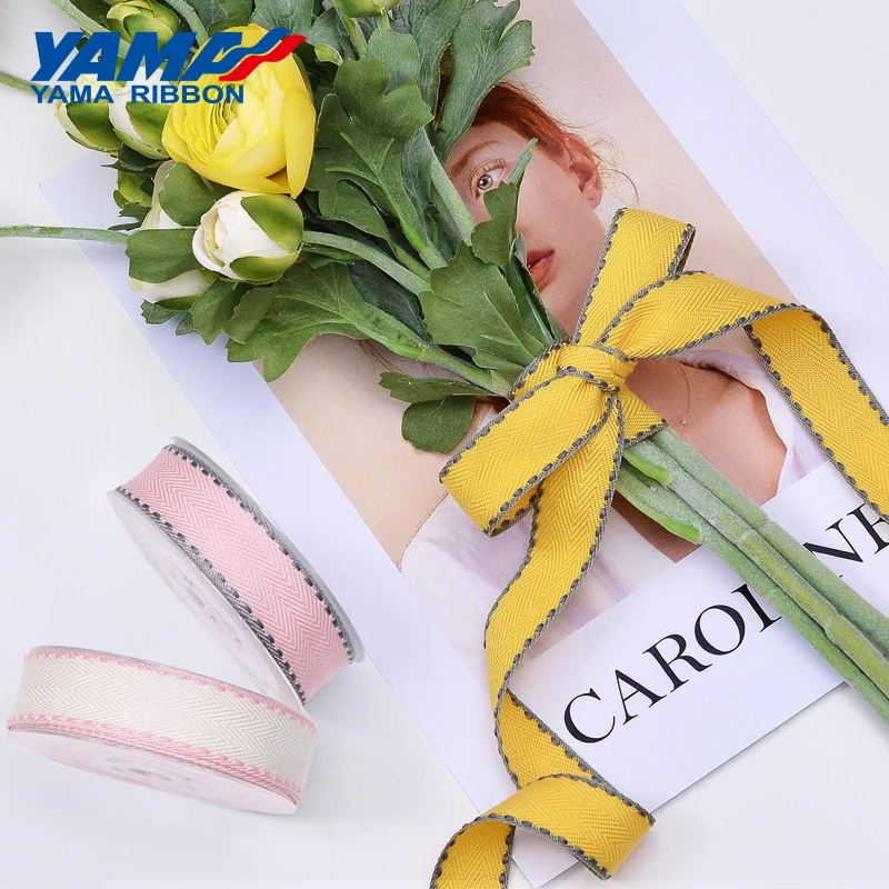 

YAMA Double Twill Stitch Ribbon 9mm 19mm 25mm 38mm 100Yards/roll Ribbons for DIY Flower Package Hair Ornaments Party Decoration