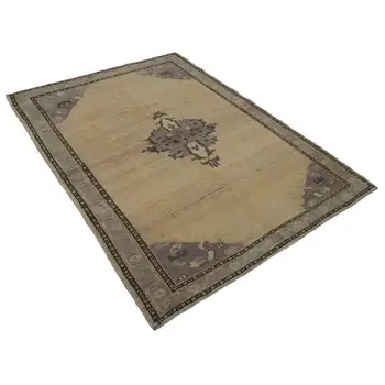

138x184 Cm Beige Handmade Vintage Anatolian Rug-4x6 Ft