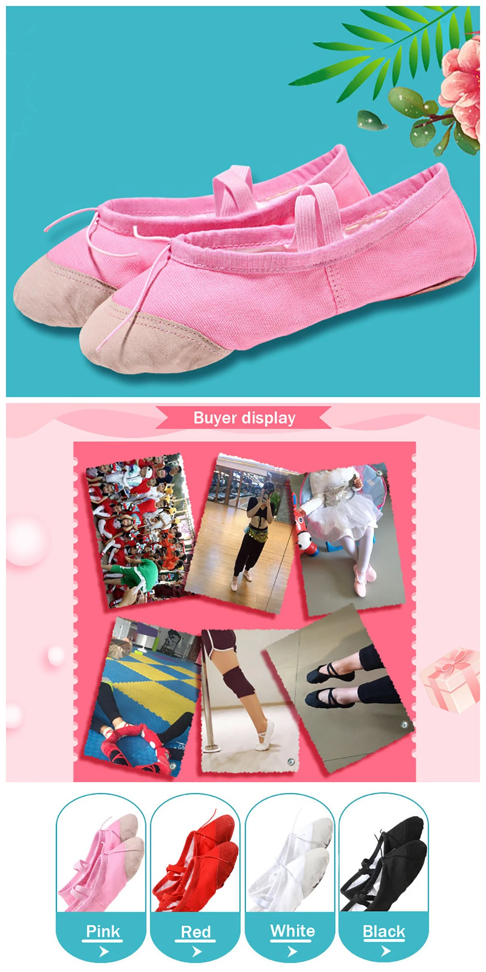 USHINE кожаная домашняя обувь для тренировок, йоги, тренировок, тапочек, для спортзала, для детей, парусиновая балетная танцевальная обувь для девочек, женщин, детей
