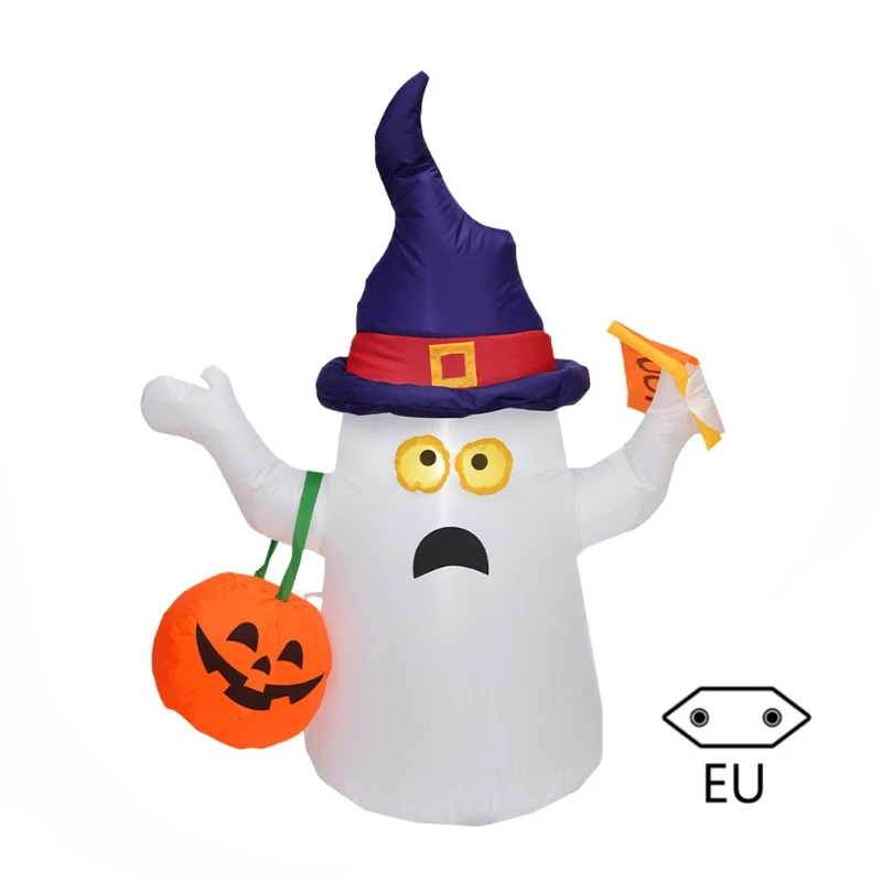 Halloween Pumpkin Ghost Inflatable Models 1.5m with Built in Led Lights for Halloween Outdoor