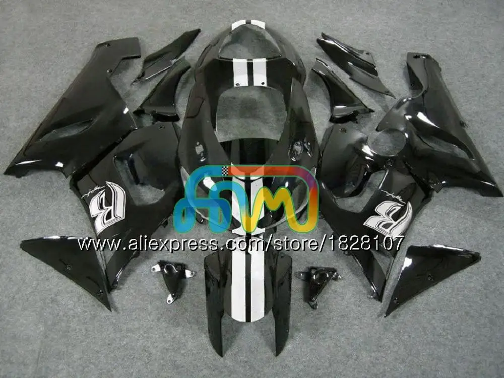 No. 21 Тюнинг-пакет для KAWASAKI черный белый ZX 6R 600CC 6 R ZX636 ZX-636 600 CC ZX-6R 11BS. 24 ZX600 ZX 636 ZX6R 05 06 2005 2006 обтекатели - Цвет: No. 21