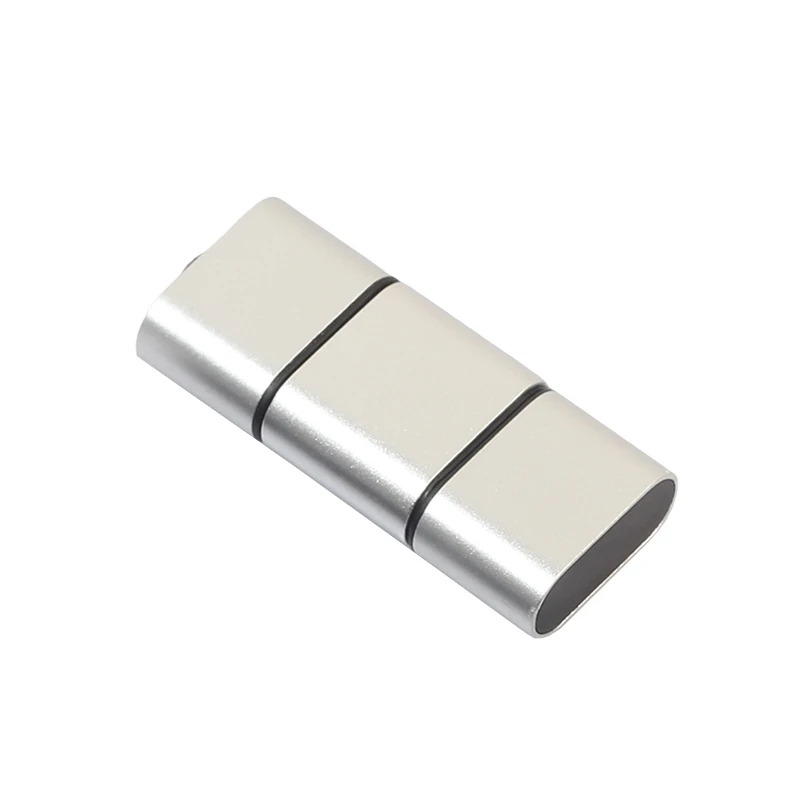 2 в 1 usb type C к Micro SD TF кард-ридер OTG адаптер для ПК ноутбука Android смартфон конвертер для huawei Xiaomi samsung - Цвет: Серебристый