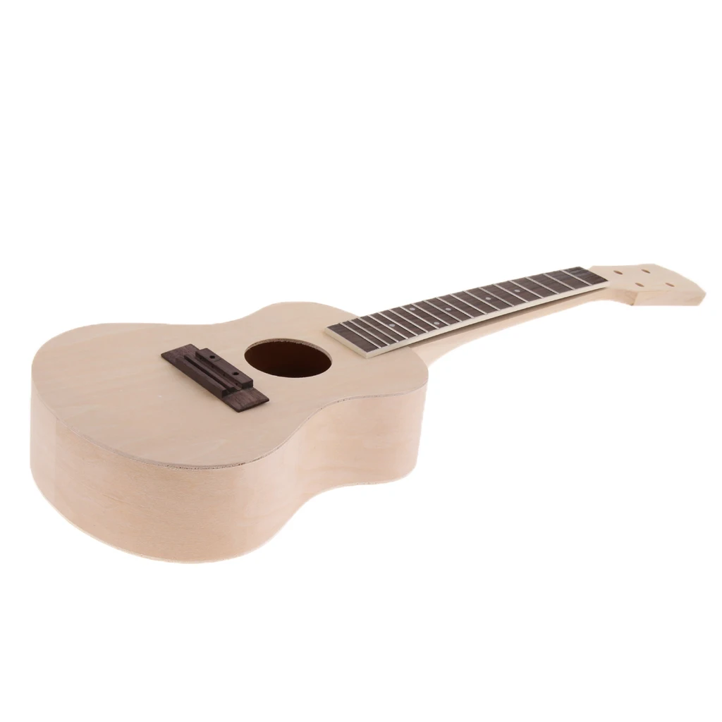 Ручной дерево Гавайская гитара 23 дюймов Гавайский укулеле 4-string набор «сделай сам» изысканный струнный инструмент с гриф из красного дерева ручной работы, выполненная из красного аксессуары